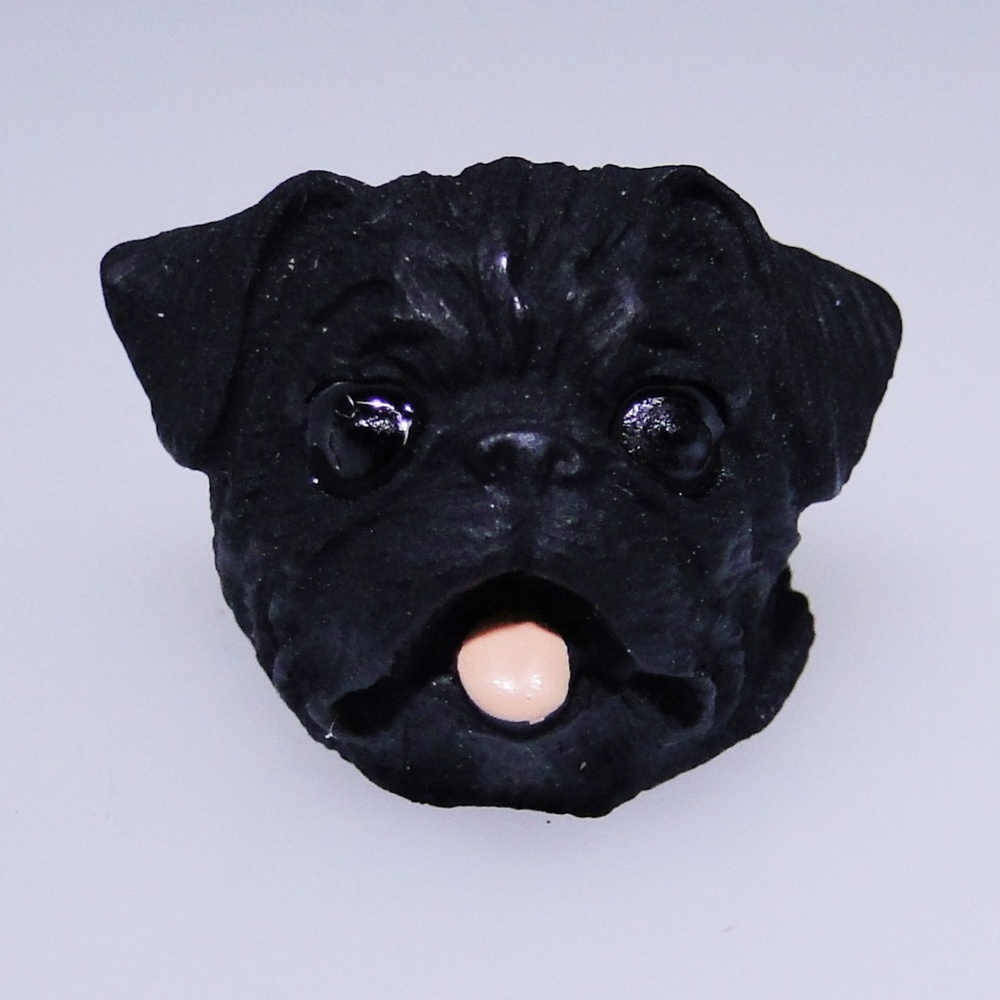 Black Pug Dog stick pin or tie tack NWT